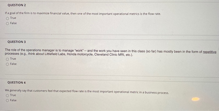 QUESTION 2 If a goal of the firm is to maximize