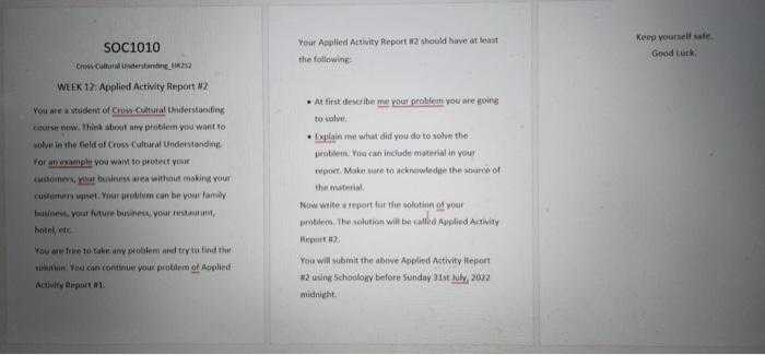 - At first describe me wour problem you are going