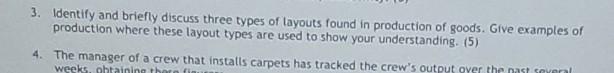 3. Identify and briefly discuss three types of