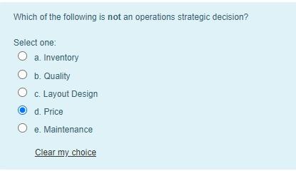 Which of the following is not an operations