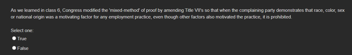 As we learned in class 6, Congress modified the