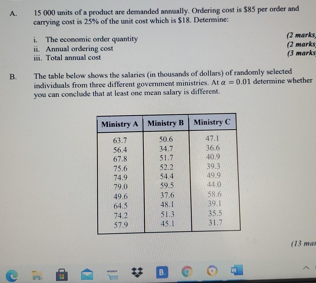 A. 15 000 units of a product are demanded