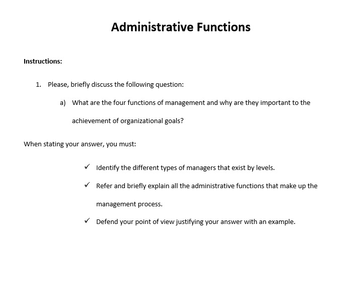 Can you help with the administrative functions?