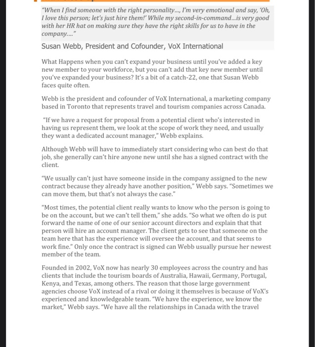 4. Susan Webb indicates that she wants to hire