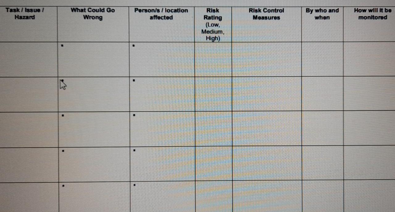 disuss the 10 risks faced by an event planner