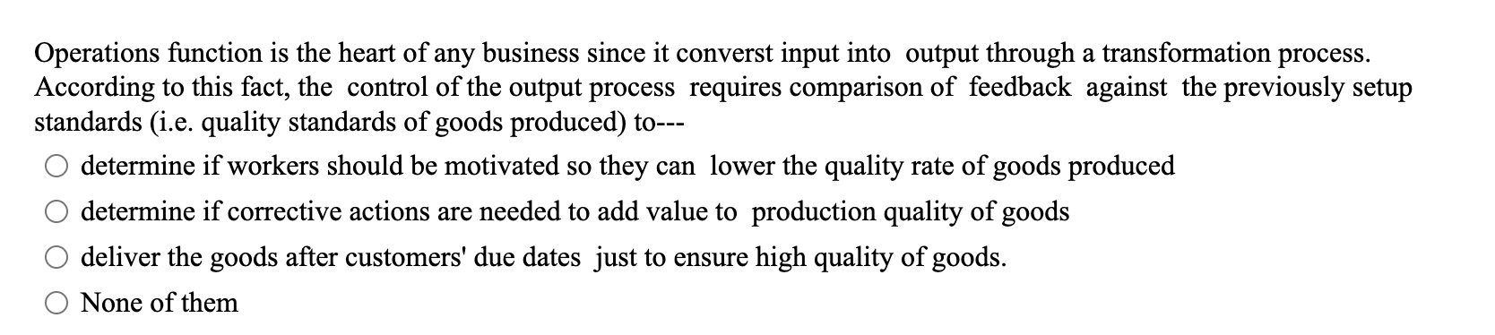 Operations function is the heart of any business