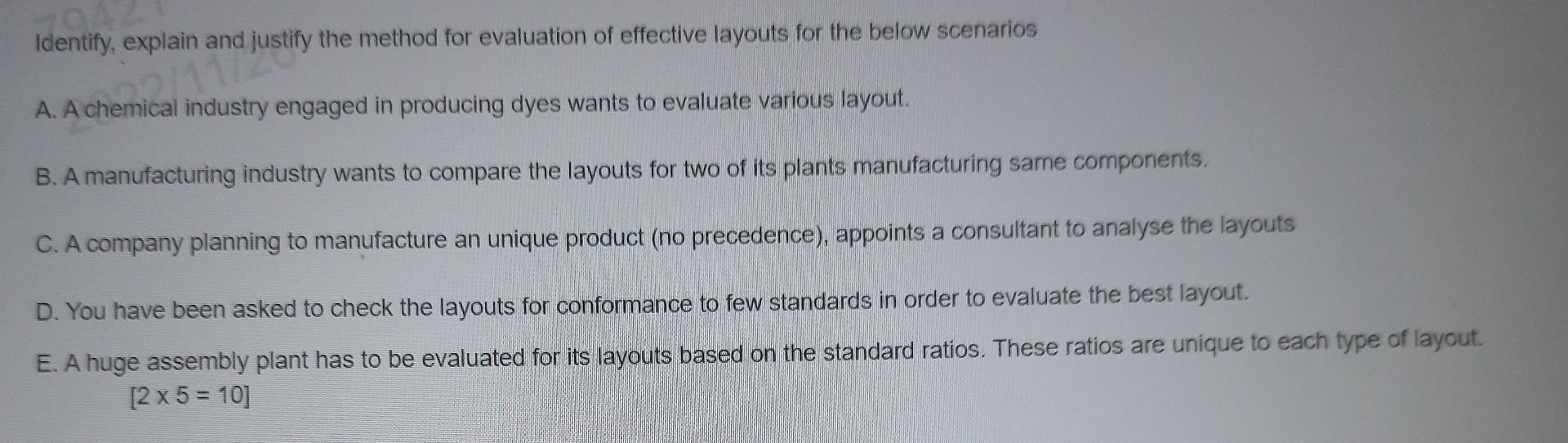 q4 Identify, explain and justify the method for