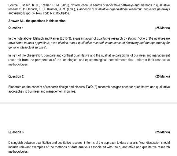 FORMATIVE ASSESSMENT 1 [100 Marks] Study the note