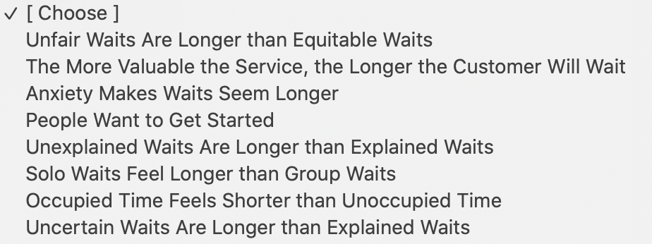 Using Maister's propositions concerning the