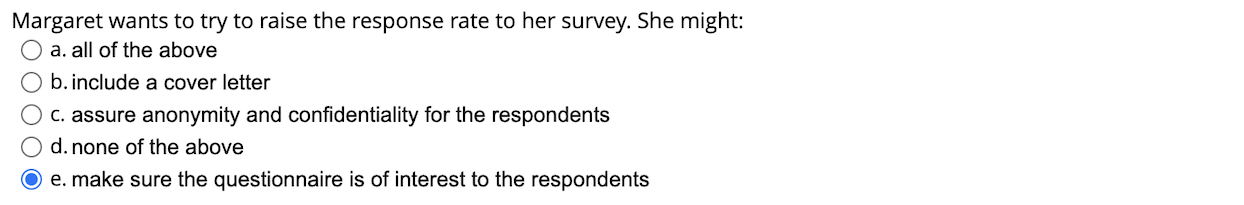 E is WRONG Margaret wants to try to raise the