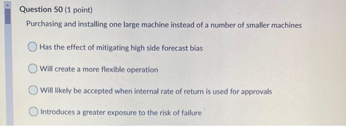 Question 36 (1 point) Objectives of the detailed
