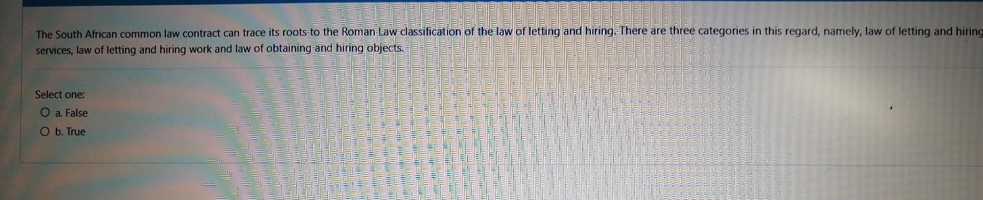 The South African common law contract can trace