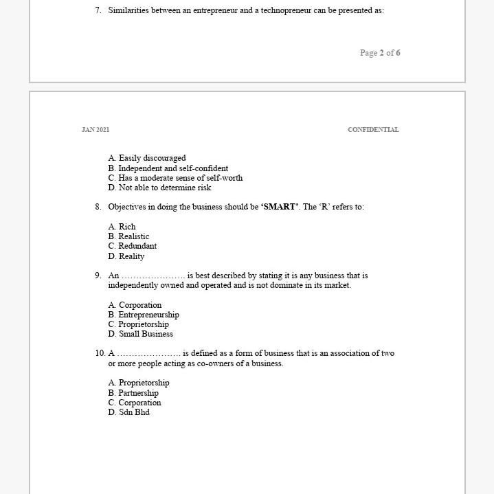 PLEASE HELP ME THIS EXAM, ITS TECHNOPRENEURSHIP