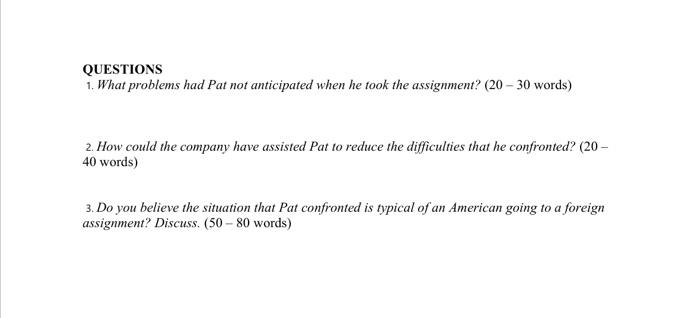 HRM Incident 1: The Overseas Transfer In college,