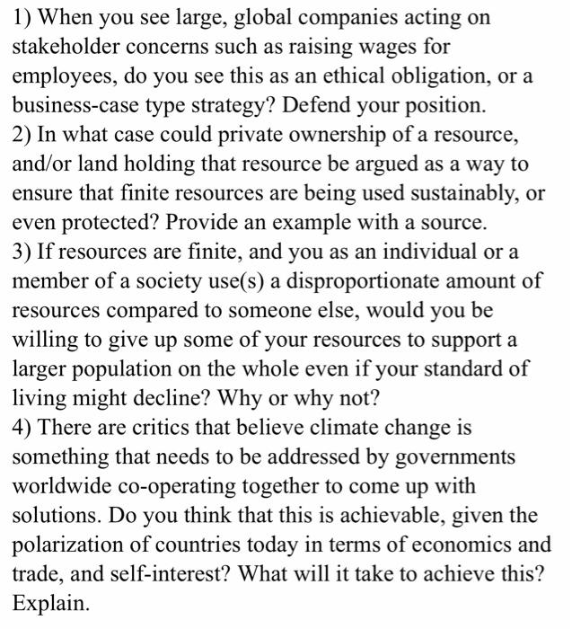 Write 3-4 sentences for each question. 1) When