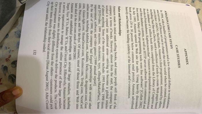 APPENDIX CASE STUDIES AMAZON.COM CASE STUDY com