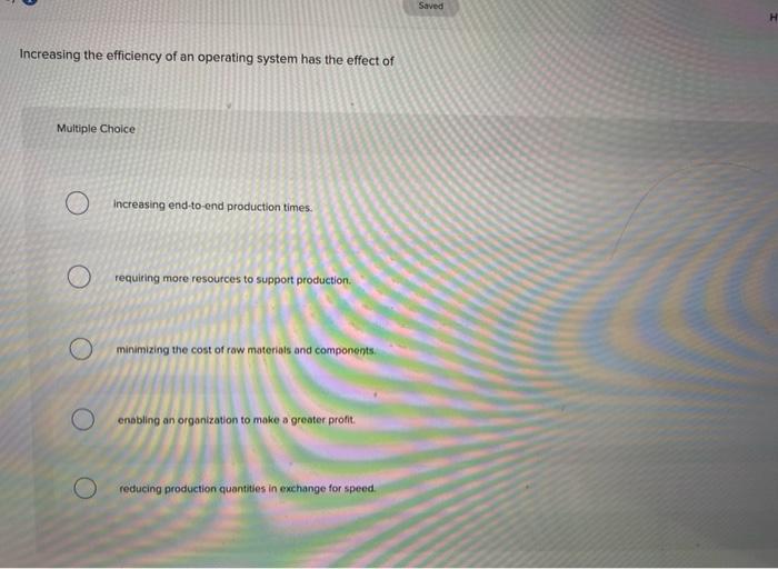 Increasing the efficiency of an operating system