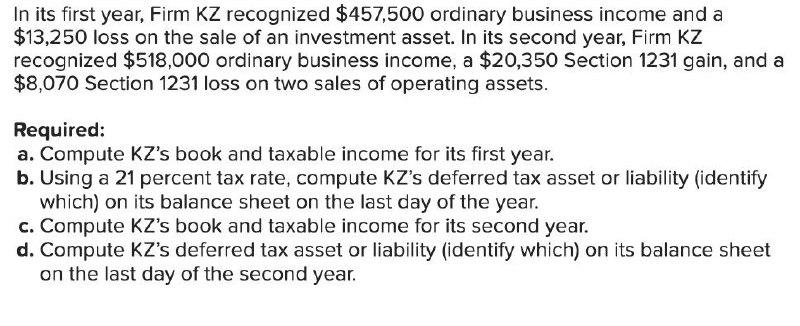 In its first year, Firm KZ recognized $457,500