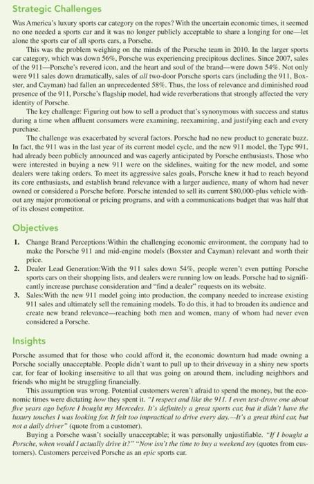 answer two questions only thank you Strategic