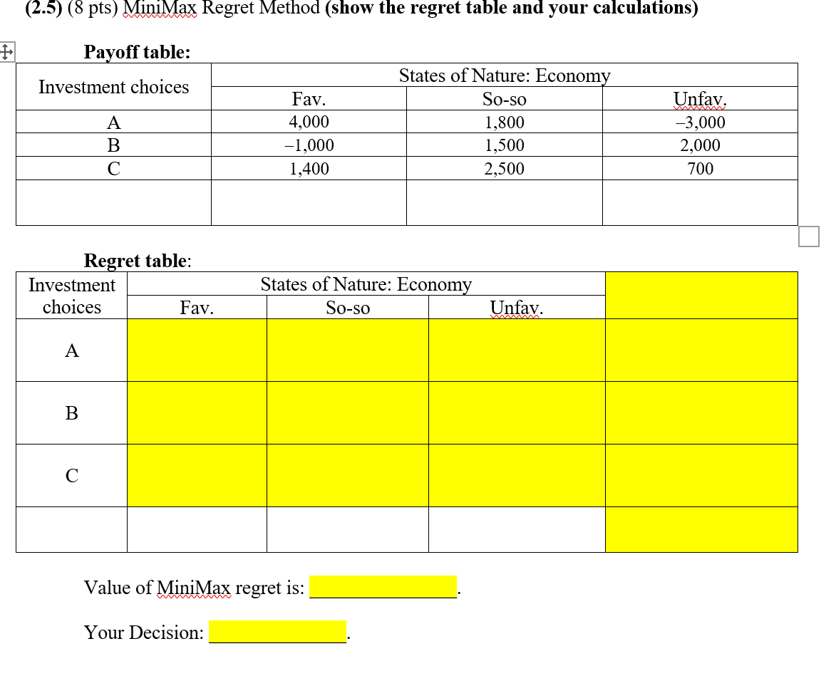2. (26 pts in total) John is considering