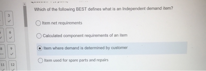 Which of the following BEST defines what is an