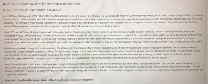 Read the article below and the video that