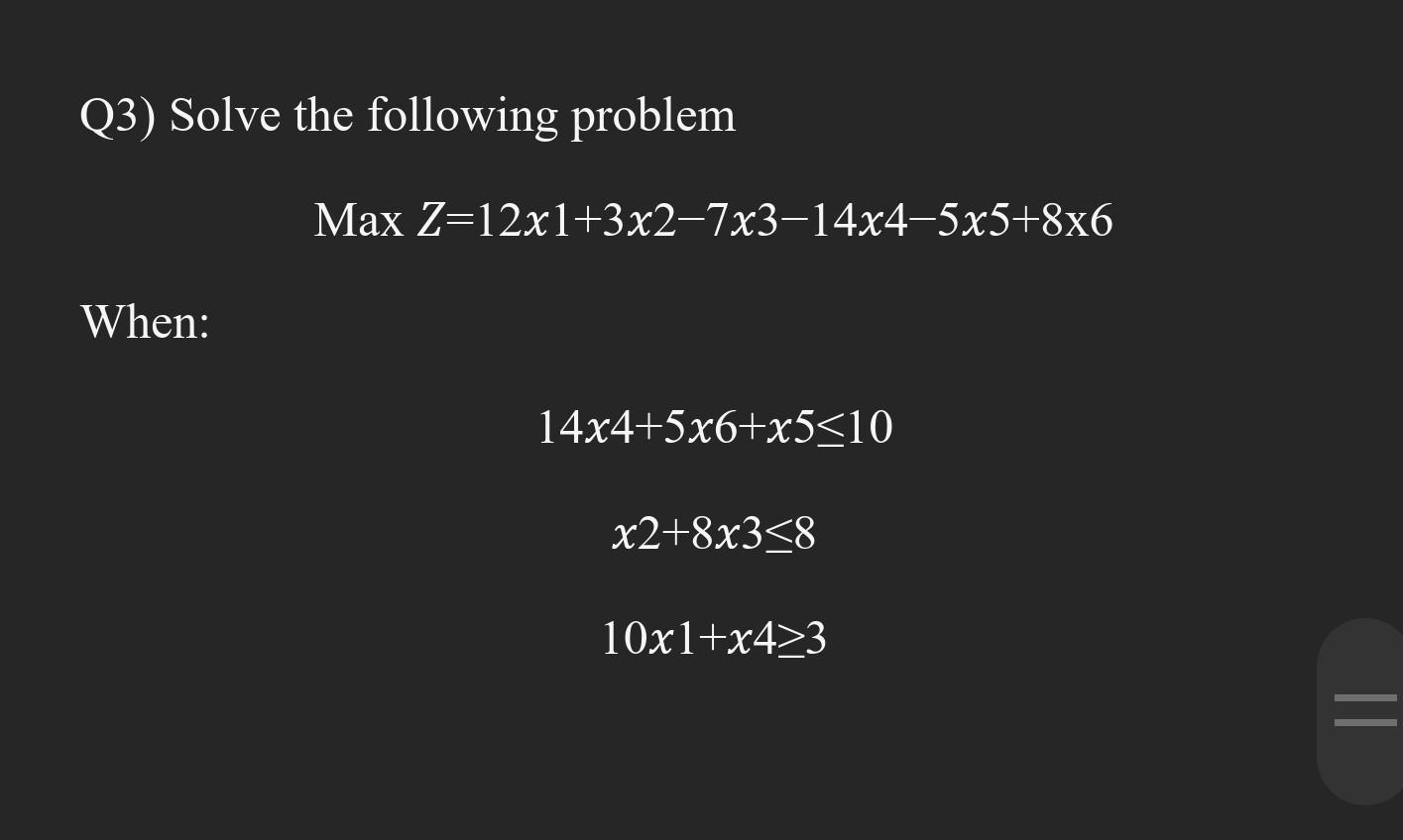 ** solve it using excel Q3) Solve the following