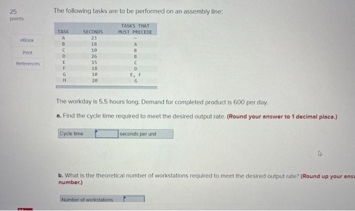 e. What is the efficiency of the line balanced as