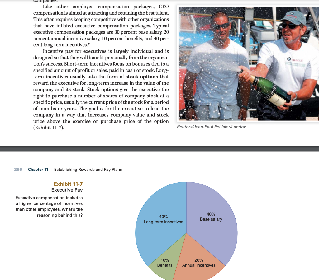 During a class discussion on compensation and