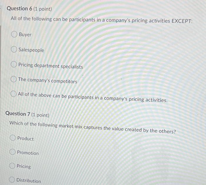 Question 1 (1 point) The vase is priced at $6.99