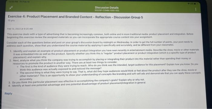 This exercise deals with a type of advertising