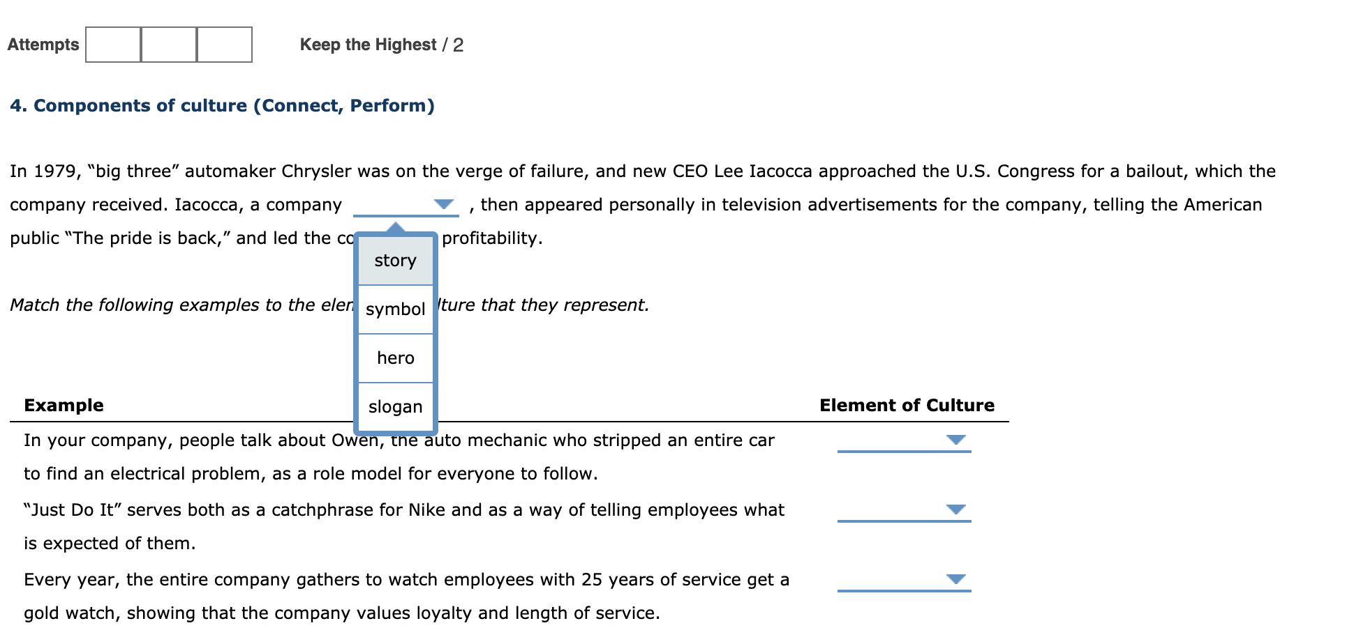 Attempts Keep the Highest / 2 4. Components of