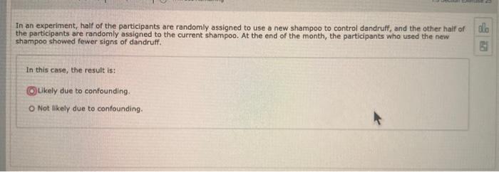 alle In an experiment, half of the participants