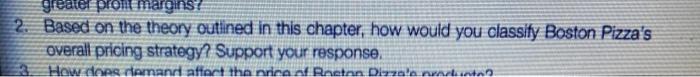 greater profit margins? Based on the theory