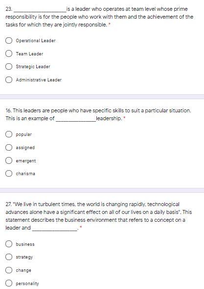 26. "We need leaders at all levels of