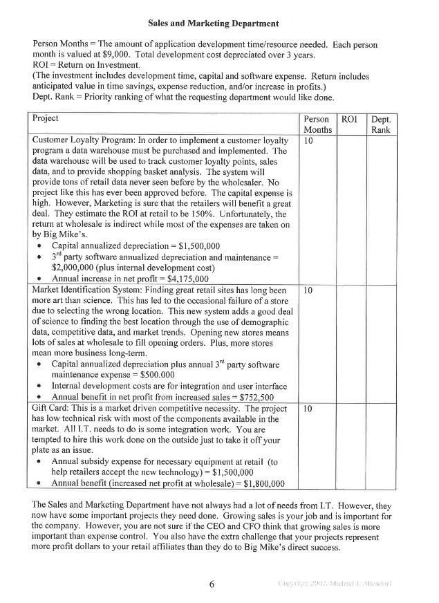 Big Mike's Application Development Plan You
