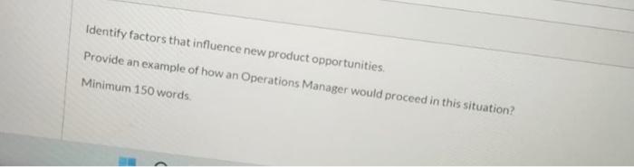 Identify factors that influence new product