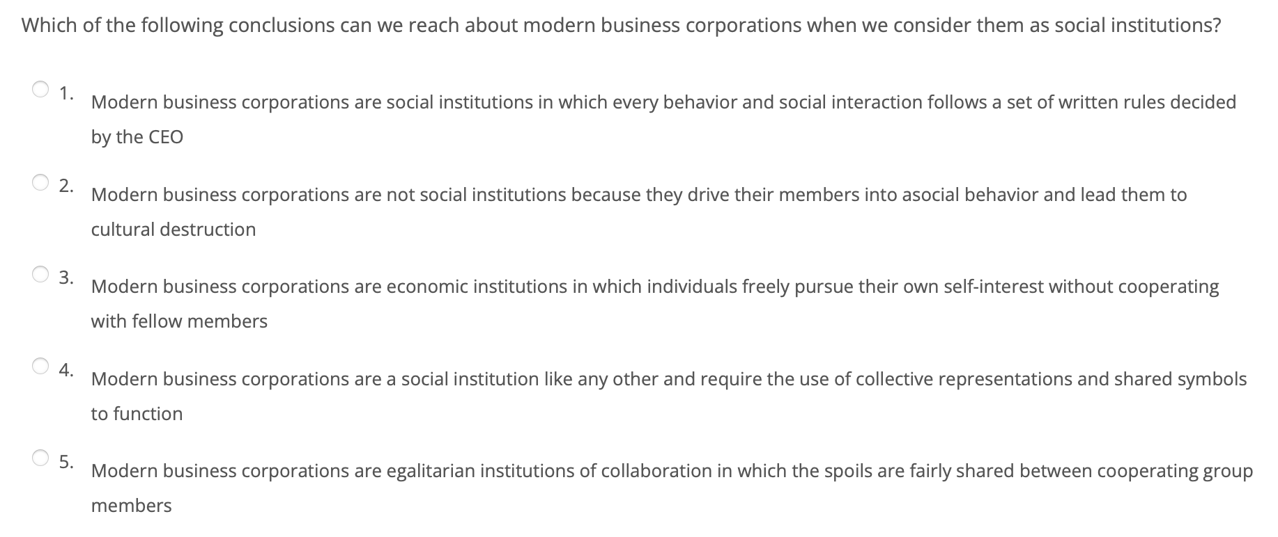 Which of the following conclusions can we reach