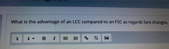 What is the advantage of an LCC compared to an