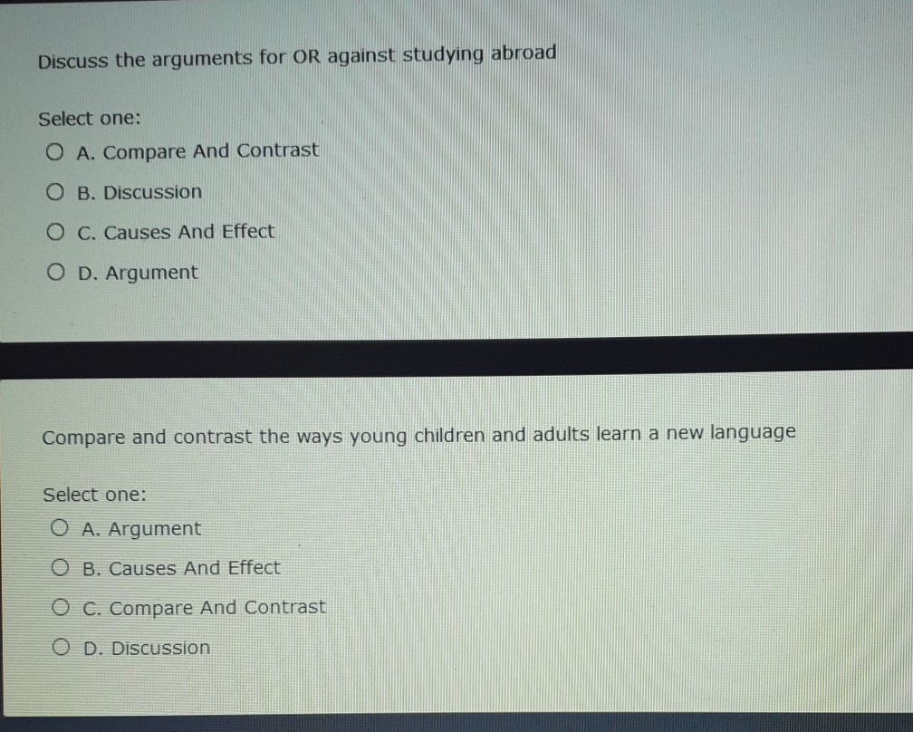 Discuss the arguments for OR against studying