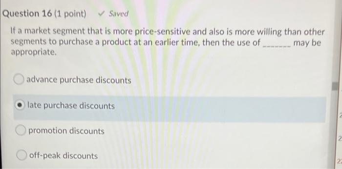 Question 14 (1 point) Saved All of the following