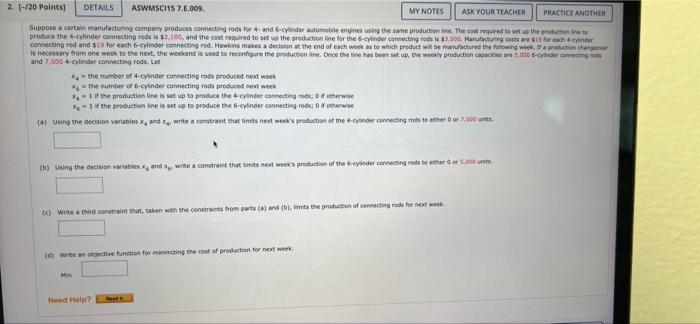 Hi! Please signify ALL answers legibly so I can