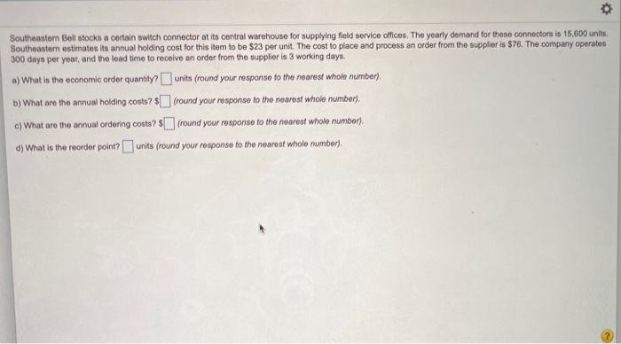 Southeastern Bell stocks a certain switch
