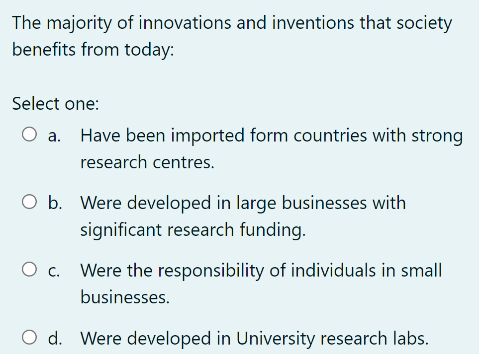 The small business competitive environment has