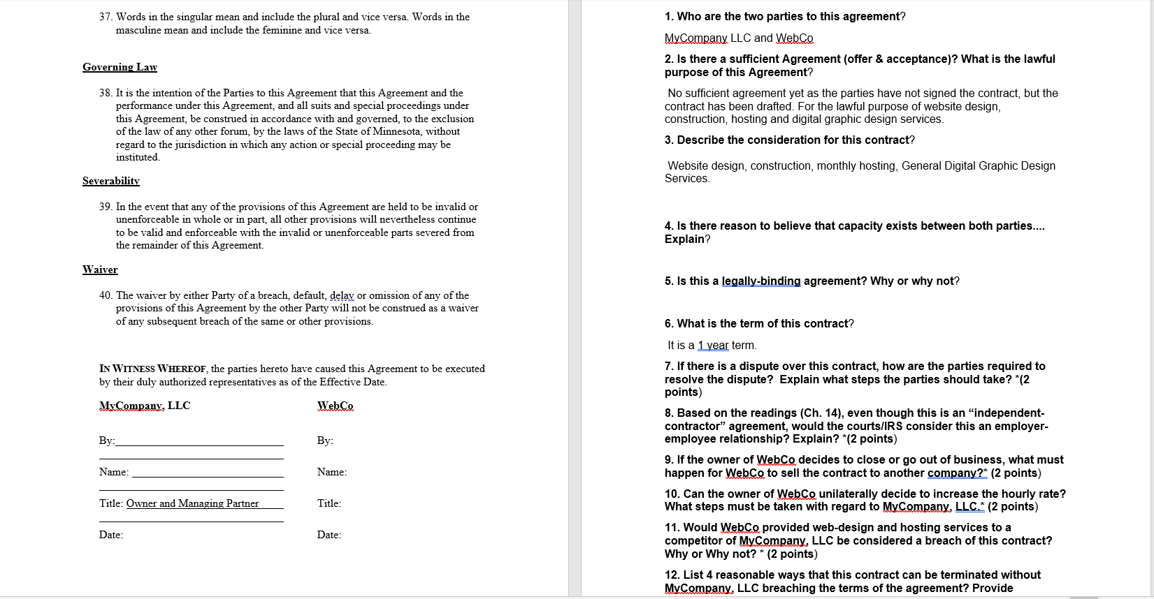 Can i get help on how to read a contract for this