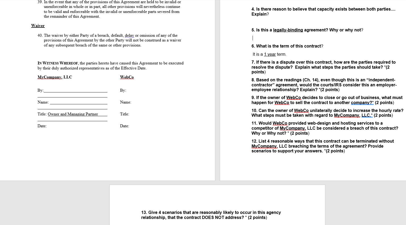 Can i get help on how to read a contract for this