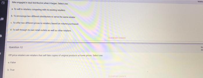 Nike engaged in dal distribution when it began