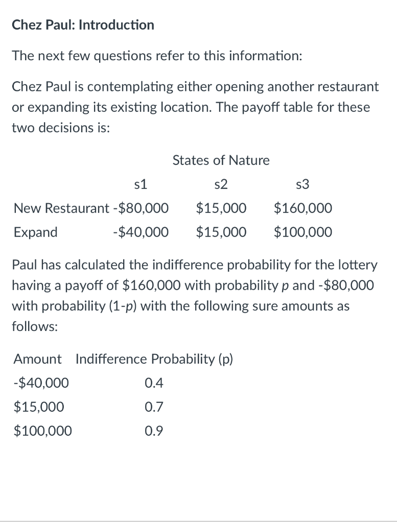 Is Paul a risk avoider, a risk taker, or risk