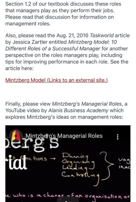 Chapter 1 presents some basic management