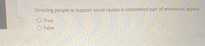 Directing people to support social causes is